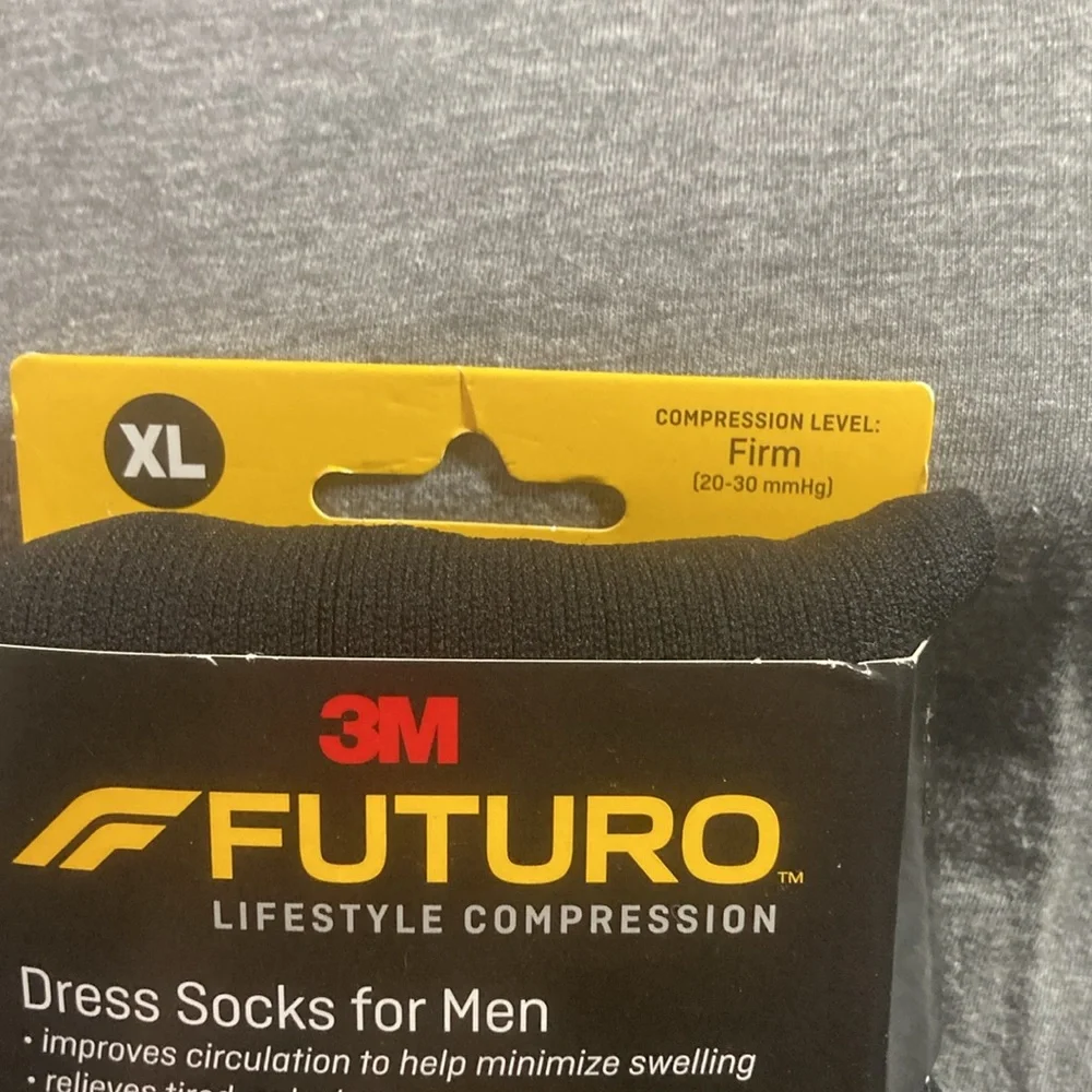 Futuro lifestyle compression dress socks for men black size XL